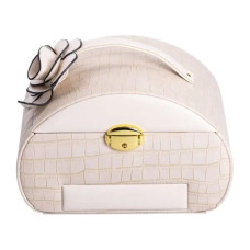 Скринька для прикрас з еко шкіри 3 яруси із замком органайзер для ювелірних виробів HP-5-21BE (LG-HP-5-21BE)