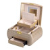 Шкатулка для украшений из эко кожи 3 яруса с замком органайзер для ювелирных изделий HP-5-21GOLD