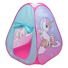 Намет дитячий 80×80×100 см ігровий намет для дівчаток вуличний з єдинорогом Рожевий HP-S-2ND (LG-HP-S-2ND)