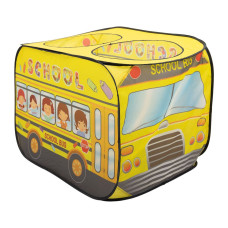 Дитячий ігровий намет «Шкільний автобус» 110×70×66 см намет для дітей Жовтий HP-S-5NDY (LG-HP-S-5NDY)