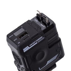 Автомобільний зарядний пристрій MECHA з висувними кабелями та портами USB/Type-C Чорний HP-A1B (LG-HP-A1B)