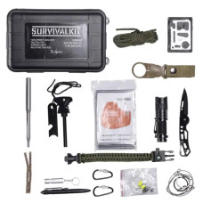 Туристичний набір для виживання в пластиковому чохлі 18х11х5 см похідний набір інструментів для кемпінгу Lugi HP-D-1 (LG-HP-D-1) Туристичний набір для виживання в пластиковому чохлі 18х11х5 см похідний набір інструментів для кемпінгу Lugi HP-D-1 (LG-HP-D-1)