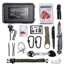 Туристичний набір для виживання в пластиковому чохлі 20х11х5.5 см похідний набір інструментів Lugi HP-D-3 (LG-HP-D-3) Туристичний набір для виживання в пластиковому чохлі 20х11х5.5 см похідний набір інструментів Lugi HP-D-3 (LG-HP-D-3)