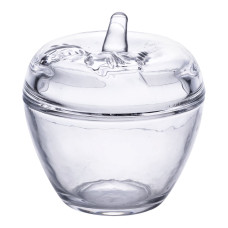 Цукерниця з кришкою Ø 9.5 см ваза цукерниця кругла скляна у формі яблука HP-4-101 (LG-HP-4-101)