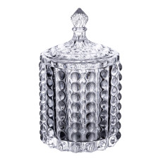 Цукерниця стеклянная з кришкою Ø7.5 см ваза цукорниця кругла HP-4-105 (LG-HP-4-105)