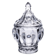 Цукорниця з кришкою Ø8.5 см ваза цукорниця кругла скляна HP-4-107 (LG-HP-4-107)