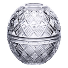 Серветниця на стіл кухонна Ø15 см серветниця скляна кругла кругла у формі яйця HP-4-110 (LG-HP-4-110)