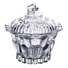 Цукерниця скляна Ø9 см цукерниця з кришкою прозора HP-4-113 (LG-HP-4-113)