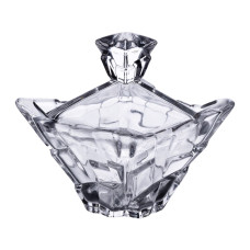 Цукорниця з кришкою 8.5×8.5×8.5 см ваза цукорниця квадратна скляна HP-4-116 (LG-HP-4-116)