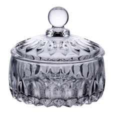 Цукерниця з кришкою кругла скляна прозора HP-4-124 (LG-HP-4-124)