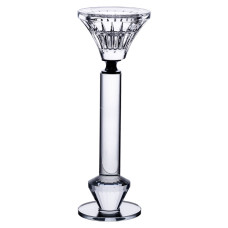 Підсвічник скляний на ніжці  6×19.5 см прозорий декоративний підсвічник на стіл HP-4-11M (LG-HP-4-11M)