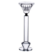 Підсвічник скляний на ніжці  6×21.3 см прозорий декоративний підсвічник на стіл HP-4-12L (LG-HP-4-12L)