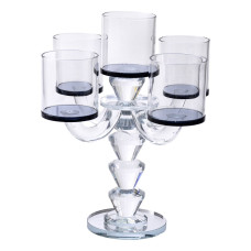 Канделябр на 5 свічок 19×19×24 см підсвічник декоративний скляний на ніжці Чорний HP-4-23 (LG-HP-4-23) Канделябр на 5 свічок 19×19×24 см підсвічник декоративний скляний на ніжці Чорний HP-4-23 (LG-HP-4-23)