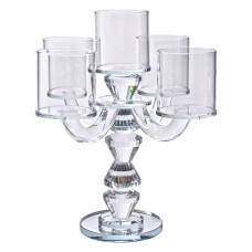 Канделябр на 5 свічок 19×19×24 см підсвічник декоративний скляний на ніжці прозорий HP-4-31 (LG-HP-4-31) Канделябр на 5 свічок 19×19×24 см підсвічник декоративний скляний на ніжці прозорий HP-4-31 (LG-HP-4-31)