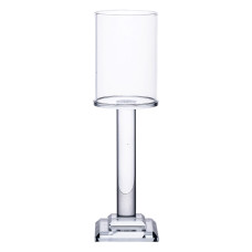 Підсвічник скляний на ніжці 6.5×23 см підсвічник келих декоративний прозорий HP-4-41M (LG-HP-4-41M)