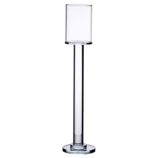 Підсвічник скляний на ніжці 8×36 см підсвічник келих декоративний прозорий HP-4-44M (LG-HP-4-44M)