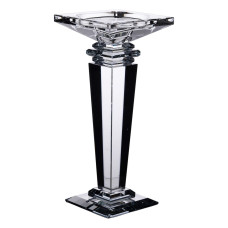 Підсвічник скляний на високій ніжці 9.5×9.5×22.5 см декоративний прозорий HP-4-53M (LG-HP-4-53M)