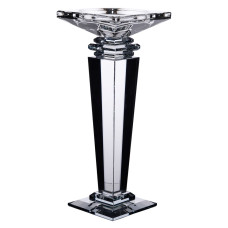 Підсвічник скляний на високій ніжці 9.5×9.5×24 см декоративний прозорий HP-4-54L (LG-HP-4-54L)