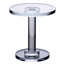 Тортівниця скляна на ніжці 12×13.5 см кругла стійка для торта, капкейків HP-4-69L (LG-HP-4-69L)