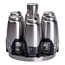 Набір баночок для спецій 6 шт 15х15х16 см карусель для зберігання спецій HP-1300 (LG-HP-1300) Набір баночок для спецій 6 шт 15х15х16 см карусель для зберігання спецій HP-1300 (LG-HP-1300)