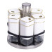 Набір для спецій 6 ємностей карусель для приправ на підставці Білий HP-1314 (LG-HP-1314)