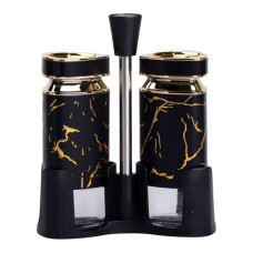 Набір для спецій на підставці солонка і перечниця по 120 мл Чорний HP-1353 (LG-HP-1353) Набір для спецій на підставці солонка і перечниця по 120 мл Чорний HP-1353 (LG-HP-1353)