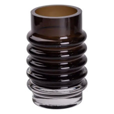 Ваза стеклянная декоративная 18 см в скандинавском стиле для цветов и интерьера 900 мл Черная HP-10-22