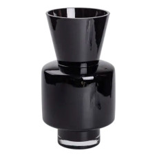 Ваза из цветного стекла для цветов 31 см декоративная ваза для декора и интерьера 4 л Черная HP-10-33