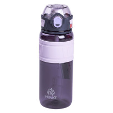 Пляшка для води з трубочкою та ремінцем 750 мл спортивна пляшка 23.5 см Фіолетова HP-14-34V (LG-HP-14-34V)