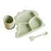 Дитячий набір силіконового посуду 3 предмети зелений HP34545G (LG-2183953909) Дитячий набір силіконового посуду 3 предмети зелений HP34545G (LG-2183953909)