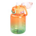 Пляшка для води багаторазова 700 мл пляшечка з трубочкою для спорту та школи 16.5 см Помаранчева HP-14-32O (LG-HP-14-32O)