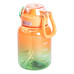Пляшка для води багаторазова 700 мл пляшечка з трубочкою для спорту та школи 16.5 см Помаранчева HP-14-32O (LG-HP-14-32O)