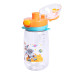 Пляшка для води дитяча 550 мл з ремінцем і трубочкою для спорту та школи 20 см Помаранчева HP-14-45O (LG-HP-14-45O)