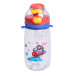 Пляшка для води дитяча 550 мл з ремінцем і трубочкою для спорту та школи HP-14-45R (LG-HP-14-45R)