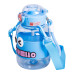 Пляшка для води дитяча з трубочкою 680 мл з ручкою та ремінцем Синя HP-14-46BL (LG-HP-14-46BL)