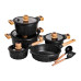 Набір посуду, комплект з 4 каструль і сковорідок, MGC, чорний HP-4-404B (LG-2358506266)