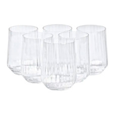 Набір склянок ребристих 6 штук по 450 мл прозорий HP98 (LG-2050959129)