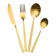 Набор столовых приборов на 6 персон 24 предмета столовый набор приборов Золотистый HP-20-25