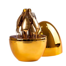 Набір столових приборів на 6 персон 24 шт з підставкою 29 х 19.5 см Золотий HP7882GL (LG-2026580597)