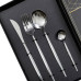 Набор столовых приборов 24 предмета набор ложек вилок и ножей на 6 персон Серебристый HP-20-42