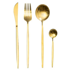 Набор столовых приборов 24 предмета набор ложек вилок и ножей на 6 персон Золотой HP-20-43 Набор столовых приборов 24 предмета набор ложек вилок и ножей на 6 персон Золотой HP-20-43