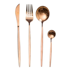 Набор столовых приборов 24 предмета набор ложек вилок и ножей на 6 персон Бронзовый HP-20-44 Набор столовых приборов 24 предмета набор ложек вилок и ножей на 6 персон Бронзовый HP-20-44