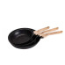 Набір з 3 алюмінієвих сковорідок з товстим дном MGC Чорний HP-4-410B (LG-2358506274)