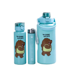 Набір пляшок 3 в 1 Панда з поїлкою і ручкою 0.3 (л) 0.7 (л) 2 (л) М'ятний HPZSB120014M (LG-2089147003)