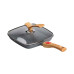 Алюмінієва сковорода-гриль 24 см зі скляною кришкою Квадрат сірий MGC HP-4-461G (LG-2358506385)