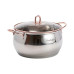 Набір каструль з нержавіючої сталі 3 штуки 6,1/2,6/3,6 л, хром HP33525W (LG-HP33525W)