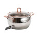 Набір каструль з нержавіючої сталі 3 штуки 6,1/2,6/3,6 л, хром HP33525W (LG-HP33525W)