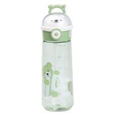 Пляшка для води 620 мл з трубочкою багаторазова Зелена HP17300GR (LG-2183918509)