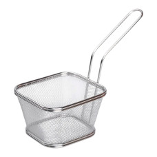 Корзина сервировочная для подачи фри и снеков 13х11х7см фритюрница нержавеющая сталь HP-19-3-L Корзина сервировочная для подачи фри и снеков 13х11х7см фритюрница нержавеющая сталь HP-19-3-L