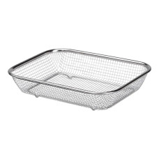 Сито-корзина для мытья овощей и фруктов 29.5х21х6 см дуршлаг из нержавеющей стали HP-19-23-M